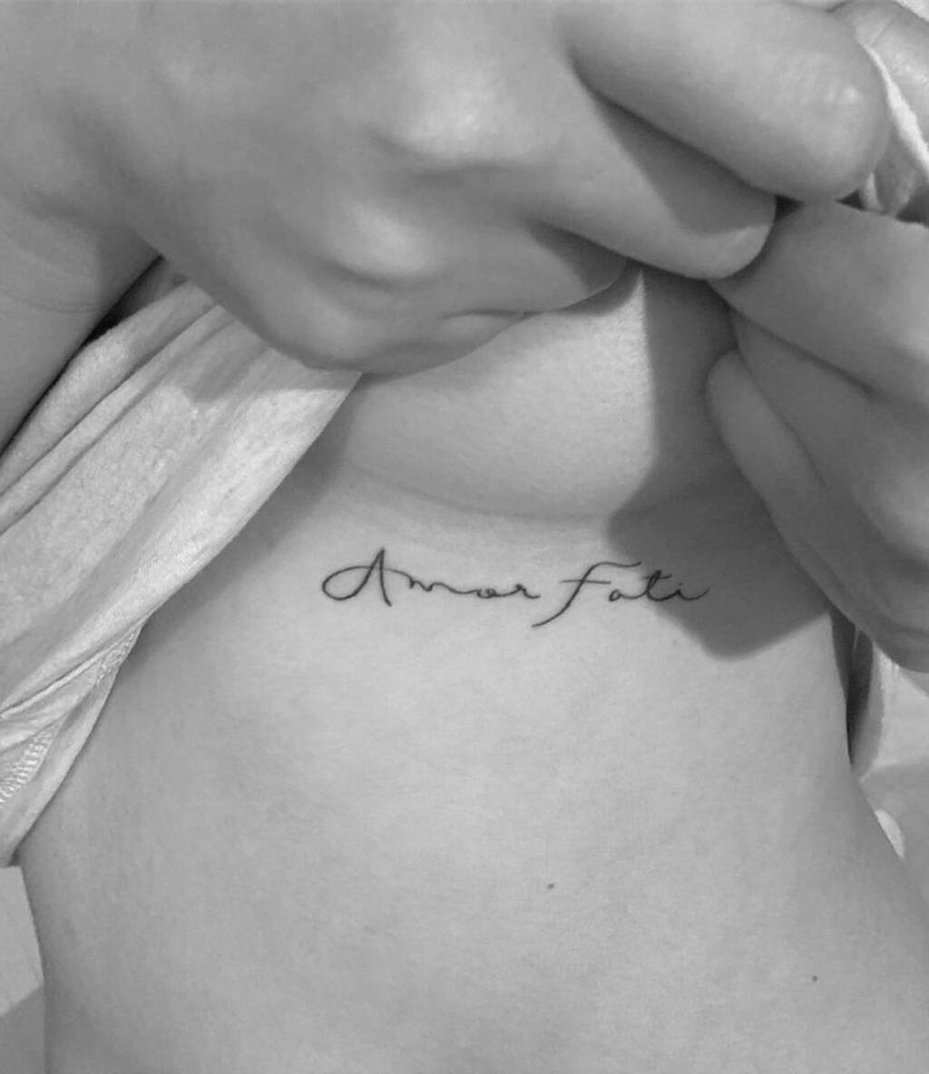 Name Tattoo Under Breast