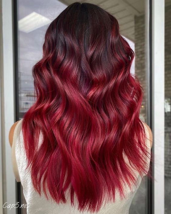 Red Wine Ombre Hair