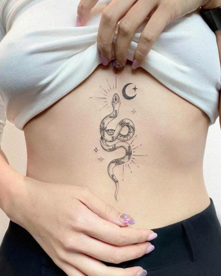Snake Breast Tattoos