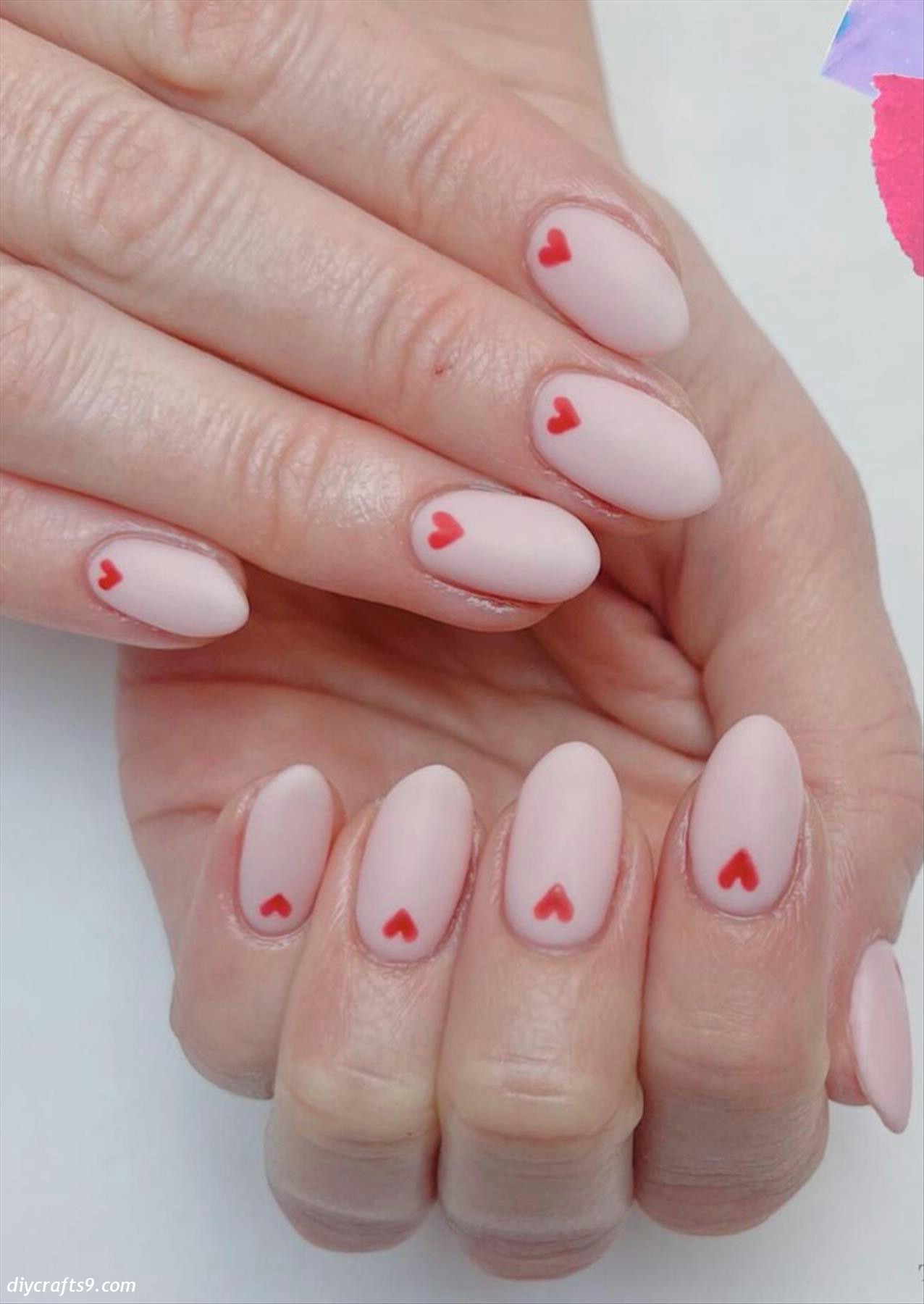 Heart nails for Valentines nail ideas