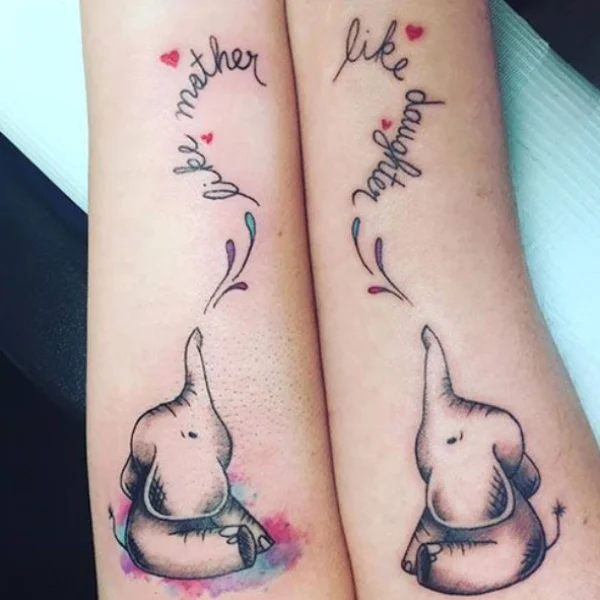 Mother Daughter Arm Tattoos