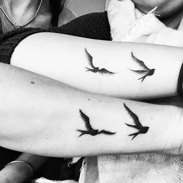 Mother Daughter Birds Tattoo