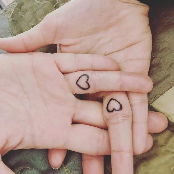 Mother Daughter Finger Tattoos