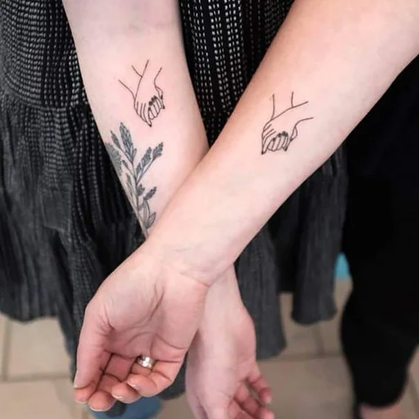 Mother Daughter Holding Hands Tattoo