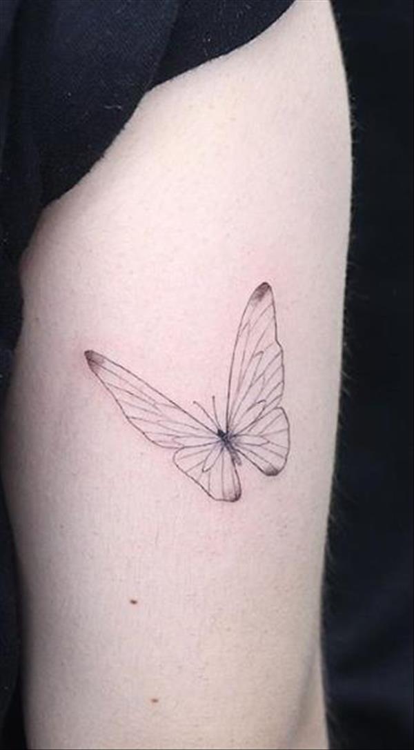 Butterfly tattoo with a sense of design