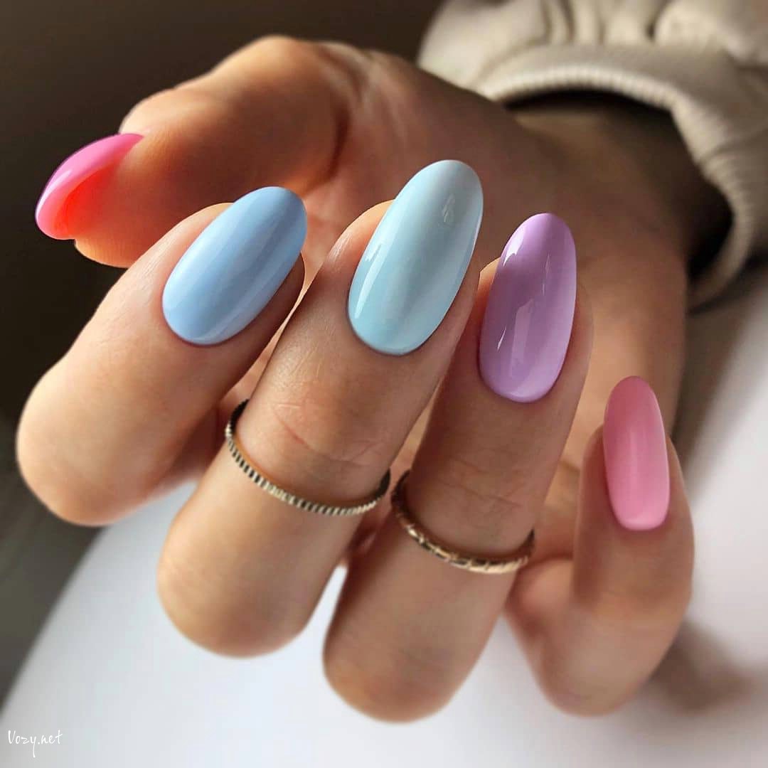 Multi Color Summer Nails Design Ideas