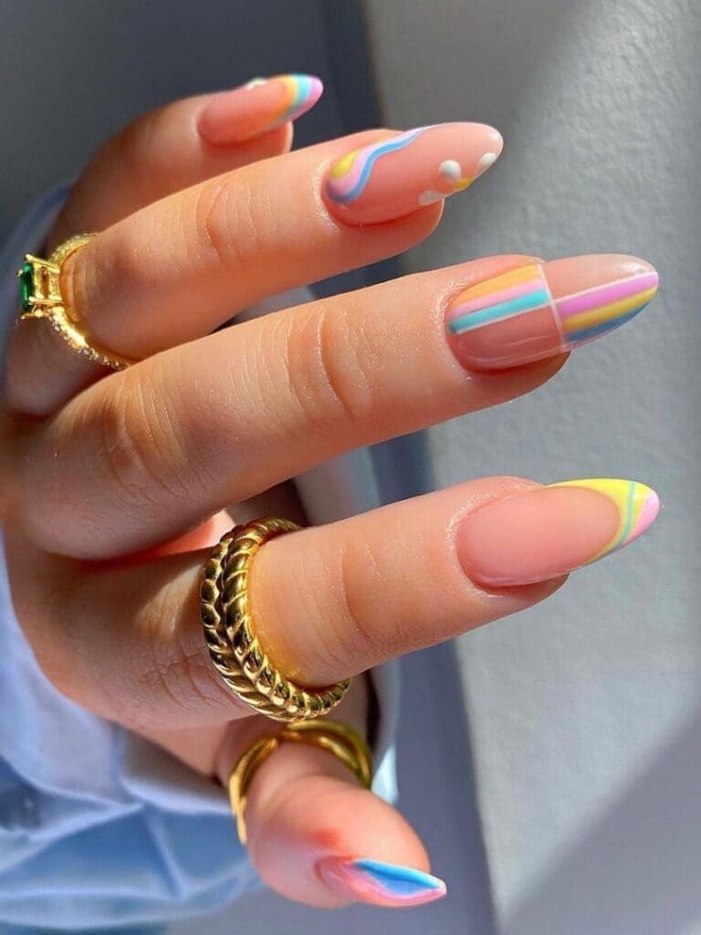 Pastels and Nude Nails