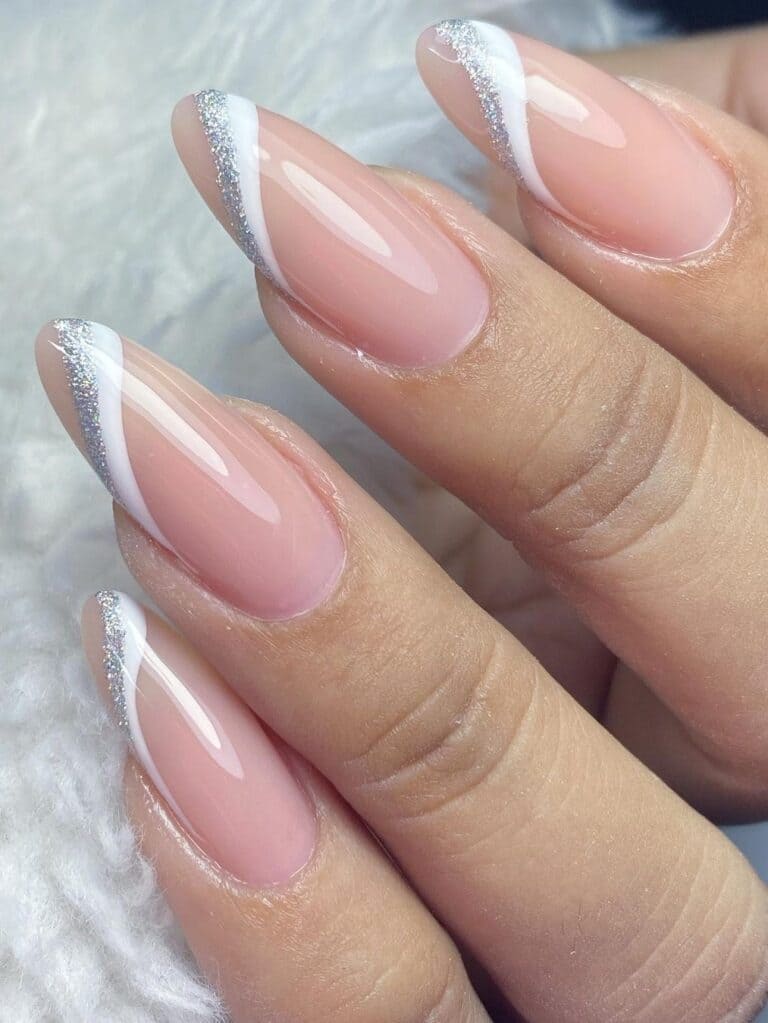 White and Silver Accent Tips