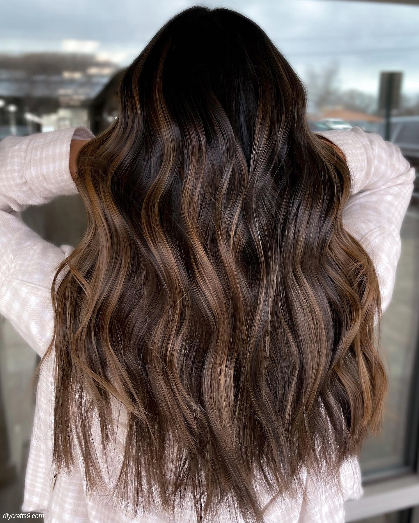 Dark Brown Hair With Caramel Highlights