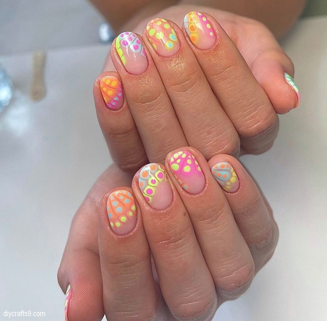 Summer Butterfly Nails