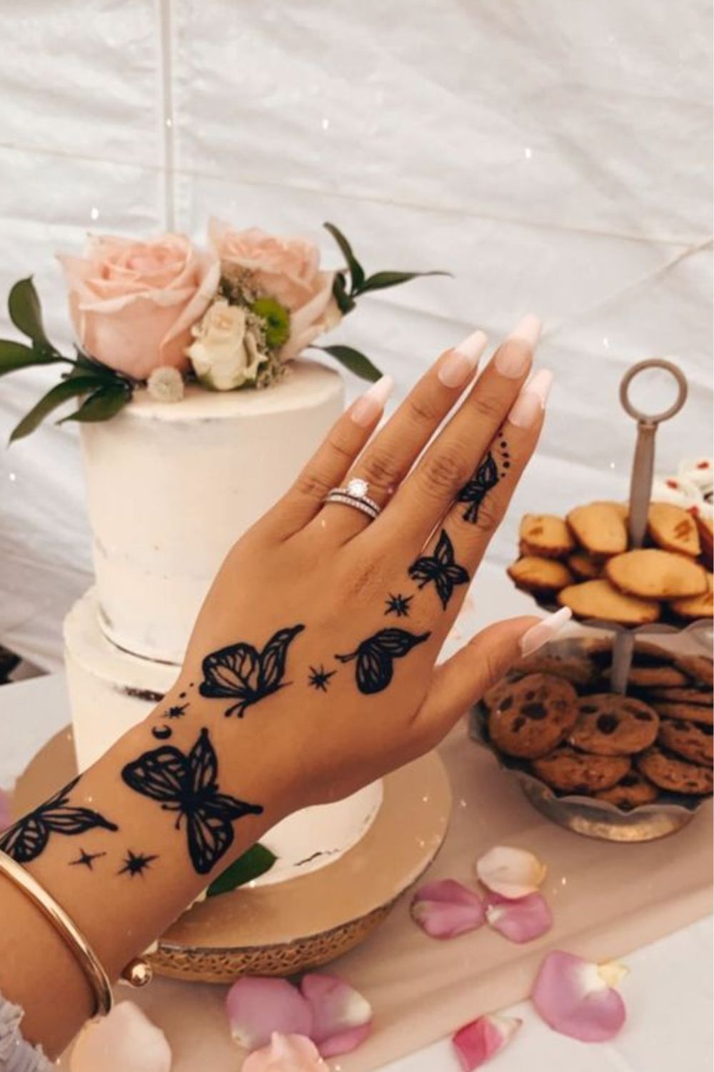 Henna inspired Butterfly Hand Tattoo